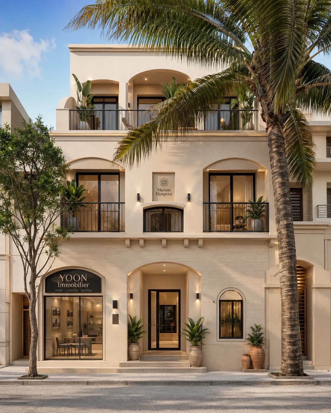 Façade de l'immeuble YOoN Immobilier — Maison Diaspora à Ouest Foire, Dakar